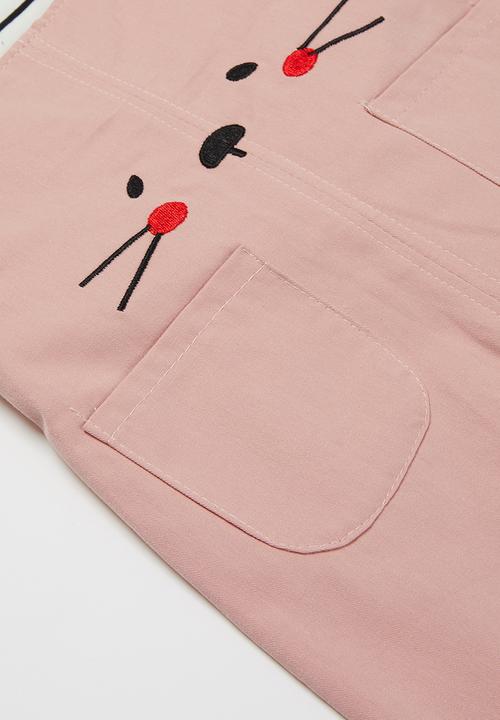 Pop Candy - Girls tee & dungaree set - multi