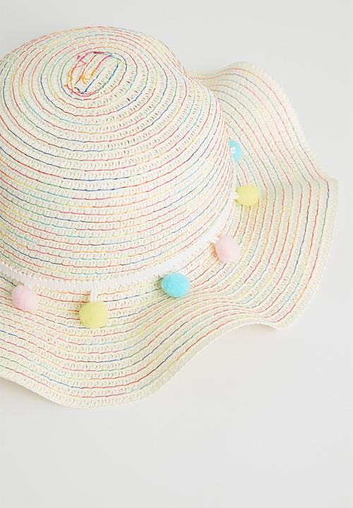 Pop Candy - Girls straw hat - white