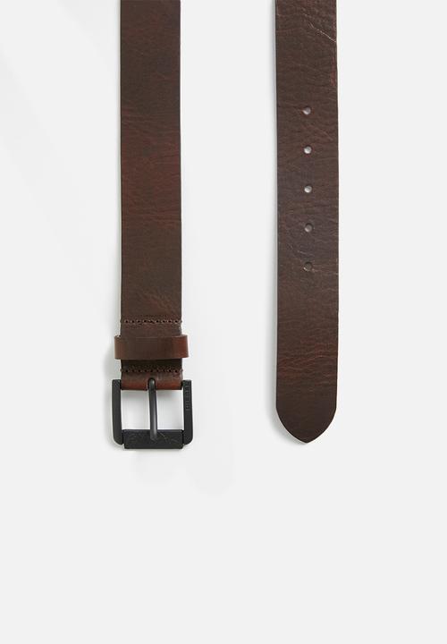 Diesel  - B-mockle leather belt - brown