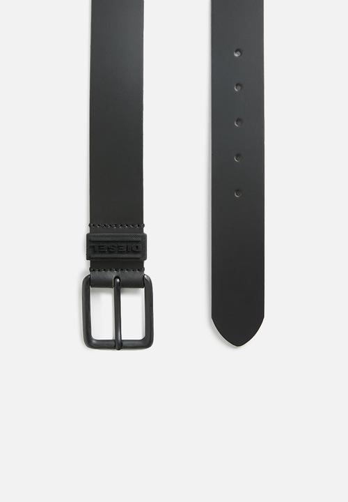 Diesel  - B-rublo leather belt - black