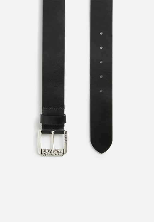 Diesel  - B-mockle leather belt - black
