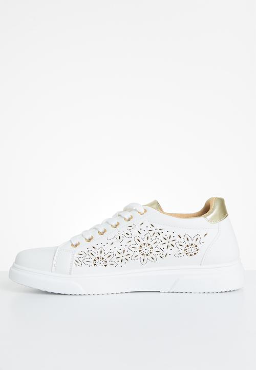 KANGOL - Shezda sneaker - white & gold