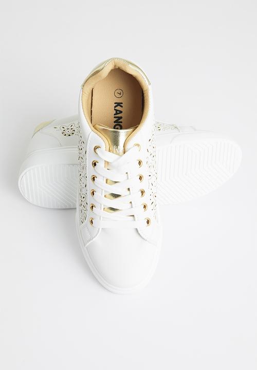 KANGOL - Shezda sneaker - white & gold