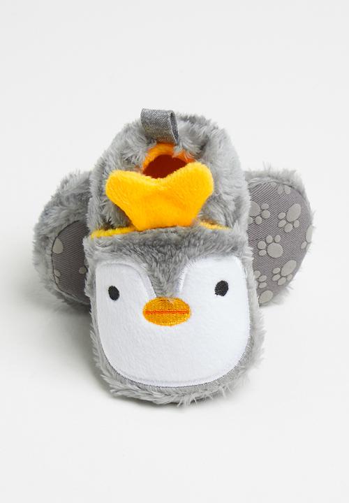 Pop Candy - Penguin booties - grey