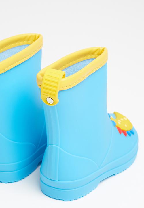 Pop Candy - Boys dino rain boots - blue