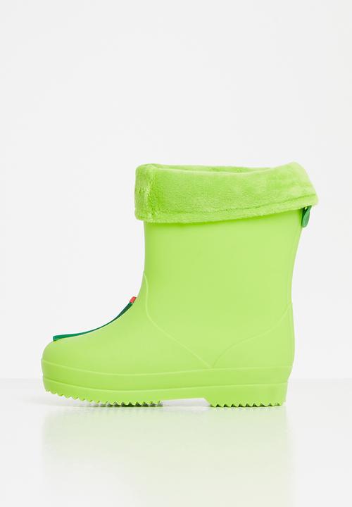 Pop Candy - Boys dino rain boots - green