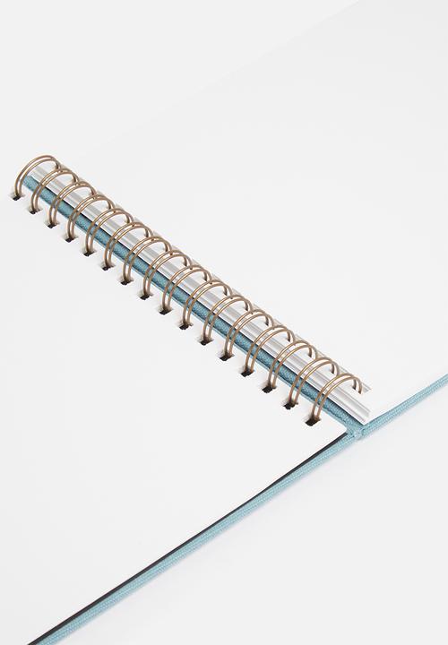 Typo - A4 spiral sketch book - blue
