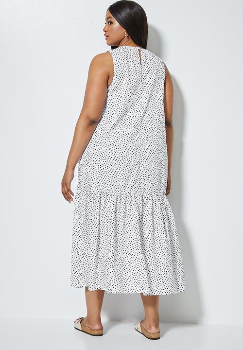 Superbalist - Sleeveless tiered dress -white & black