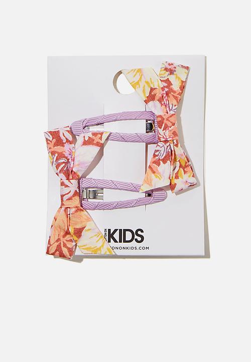 Cotton On - Hair clips - floral bows - multi