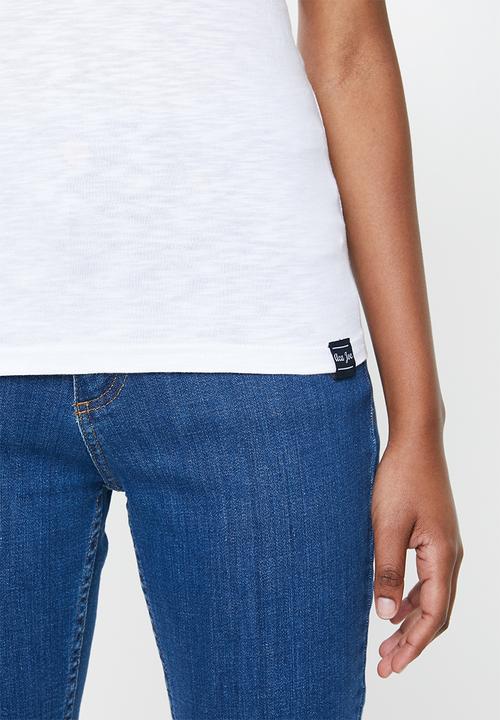 Aca Joe - Aca joe slub v neck T-shirt - white