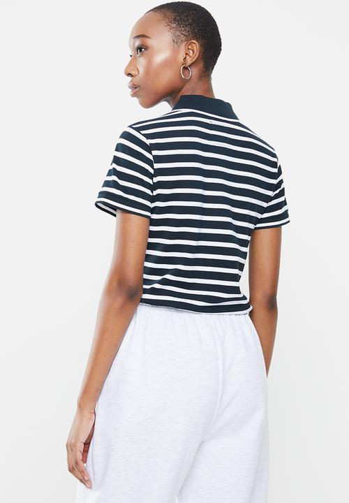 Aca Joe - Aca joe stripe golfer - navy & white