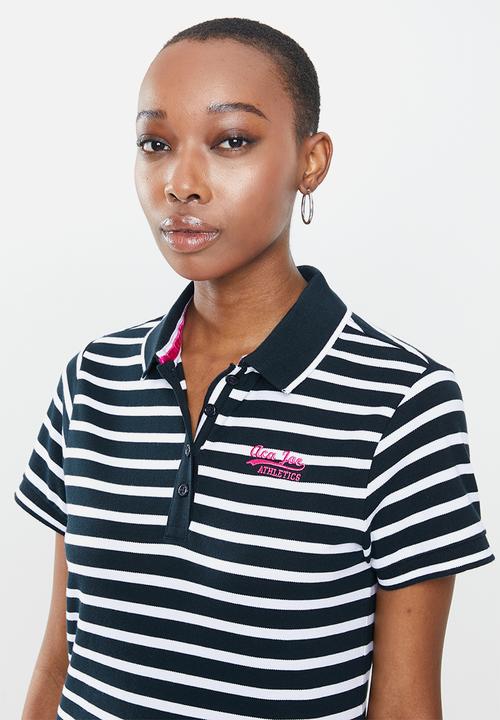 Aca Joe - Aca joe stripe golfer - navy & white