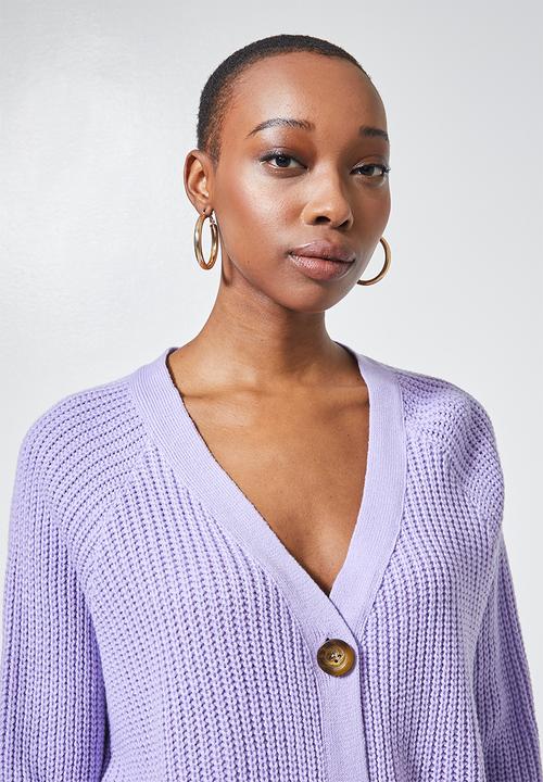Superbalist - Knit crop cardigan - lilac