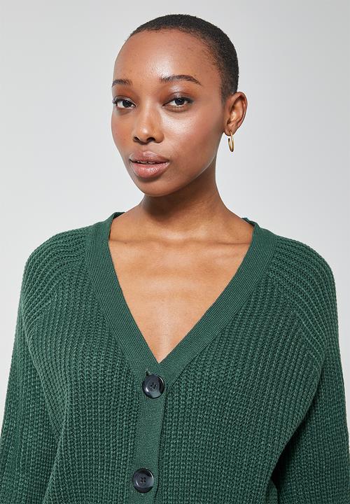 Superbalist - Knit crop cardigan - emerald