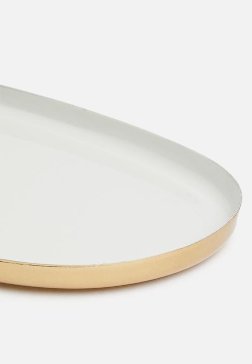 H&S - Oval tray - light grey