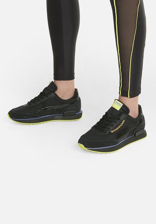 PUMA - Future rider dd wn's - puma black-nrgy yellow