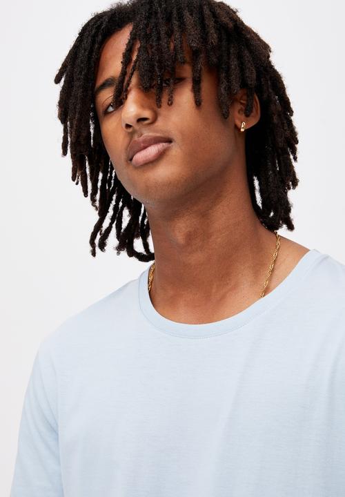 Factorie - Curved t shirt - chambray blue