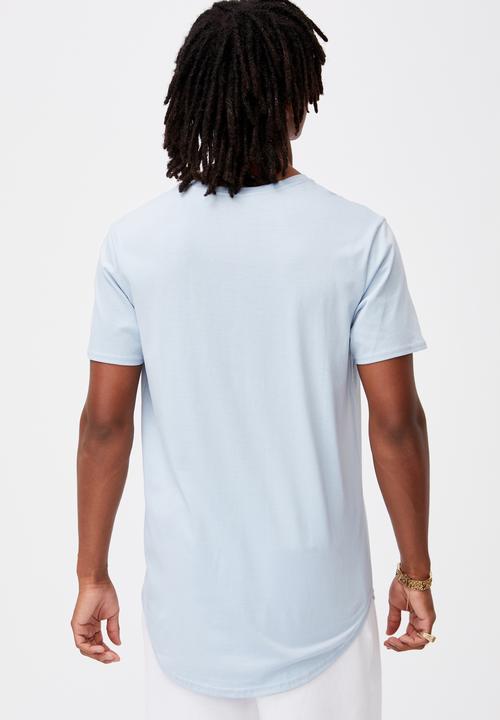 Factorie - Curved t shirt - chambray blue