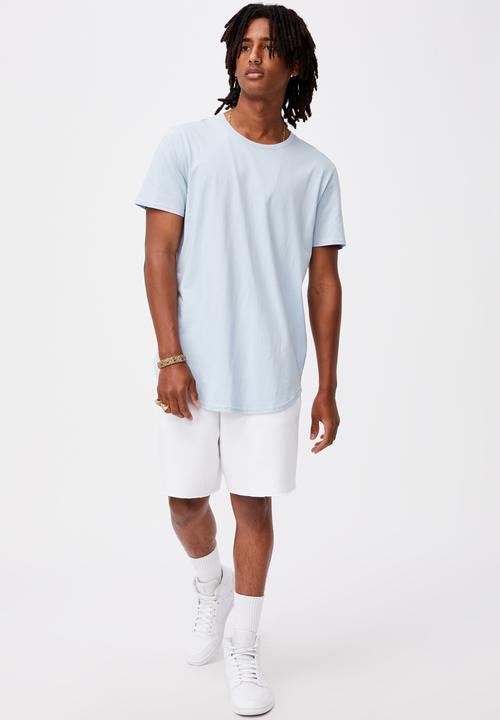 Factorie - Curved t shirt - chambray blue