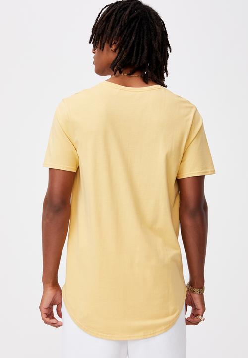 Factorie - Curved t shirt - chalk yellow