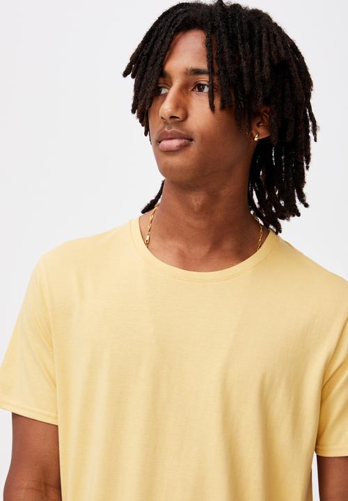 Factorie - Curved t shirt - chalk yellow