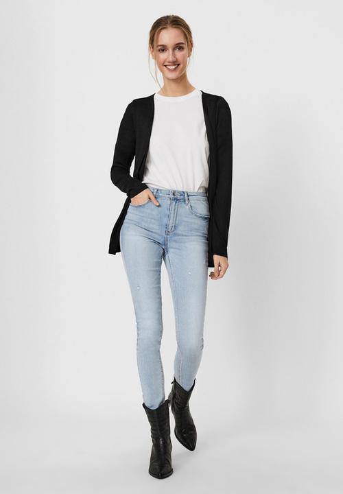 Vero Moda - Brianna long sleeve cardigan - black