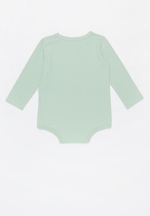 Cotton On - 3 Pack long sleeve bubbysuit - grey & green 