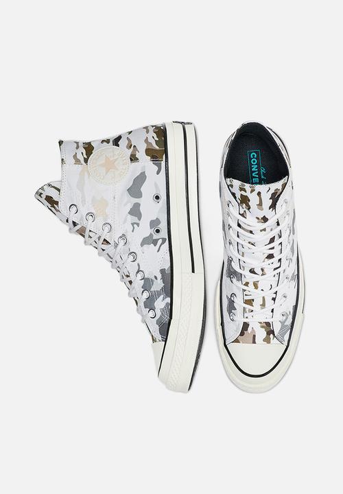Converse - Chuck 70 blocked camo hoop hunter m hi - white/carbon grey