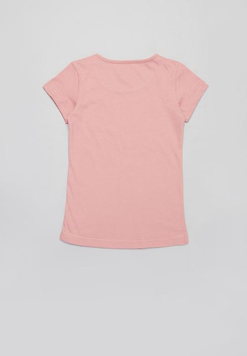 Pop Candy - Girls 2 pack printed tees - white & pink