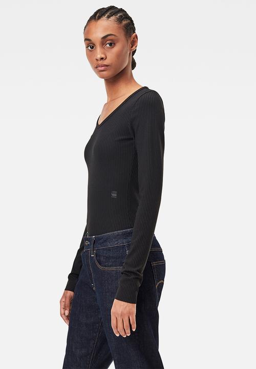 G-STAR - Rib bodysuit - black