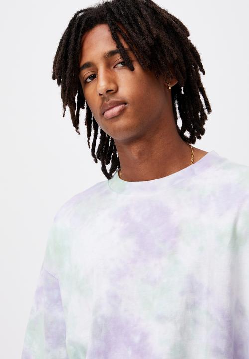 Factorie - Relaxed tie dye T-shirt - mint grape tie dye
