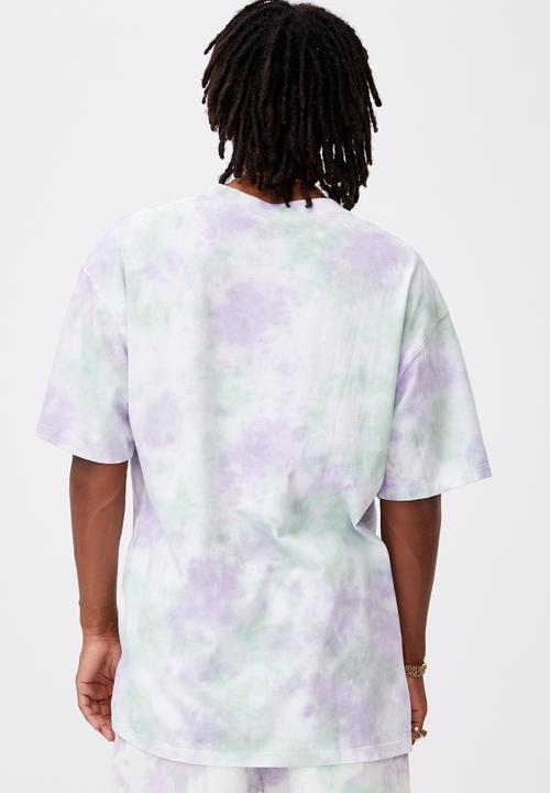 Factorie - Relaxed tie dye T-shirt - mint grape tie dye
