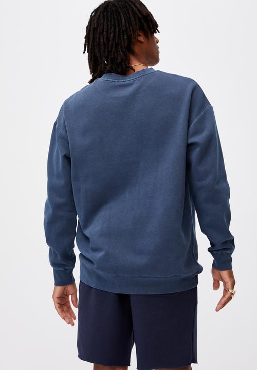 Factorie - Elite oversized crew - washed indigo