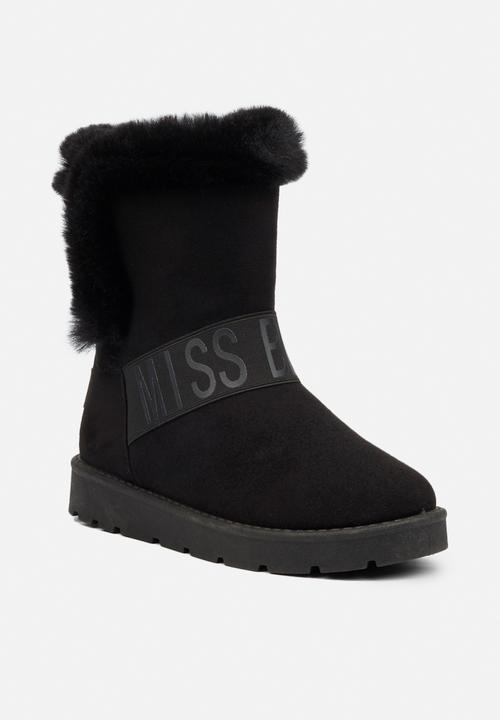 Miss Black - Rae slipper boot - black