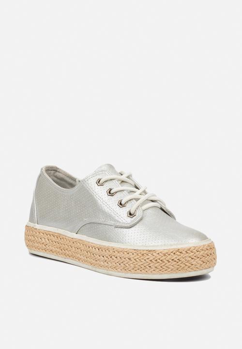 Miss Black - Regine espadrille sneaker - silver
