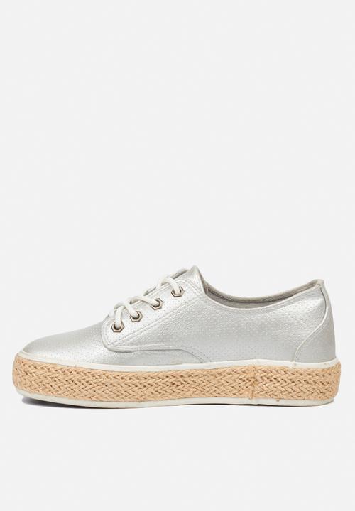 Miss Black - Regine espadrille sneaker - silver