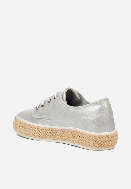 Miss Black - Regine espadrille sneaker - silver