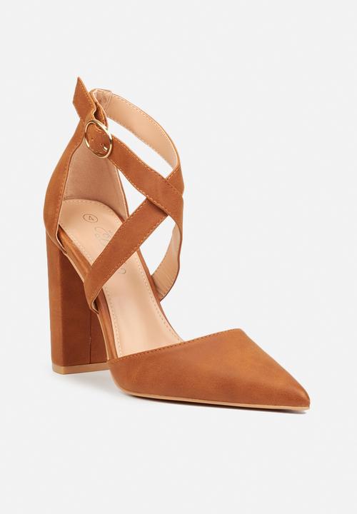 Miss Black - Criss heel - tan