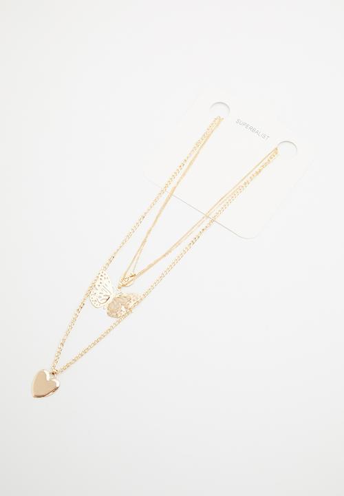 Superbalist - Multi layered charm necklace-gold