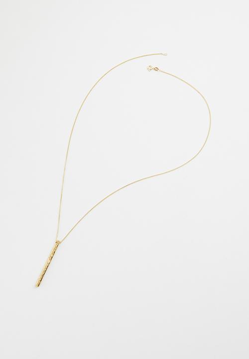 Matter of Fakt - Dented tube pendant-gold