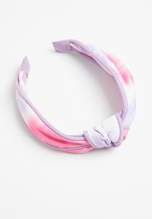 Cotton On - Knotted headband - pink & purple 