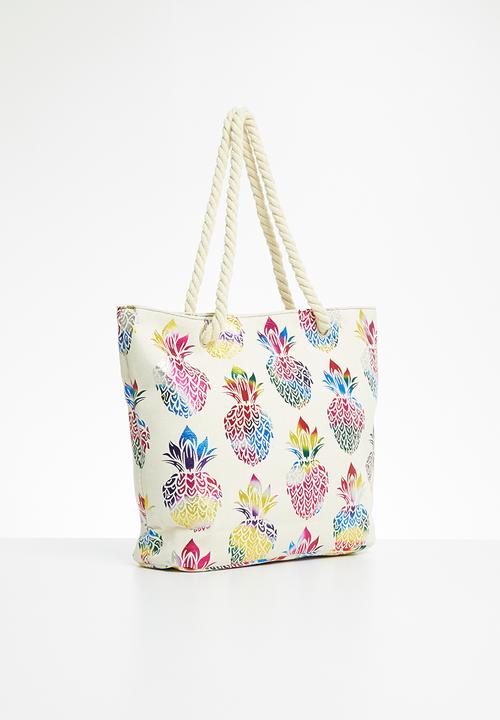 Rebel Republic - Girls pineapple shopper bag - multi