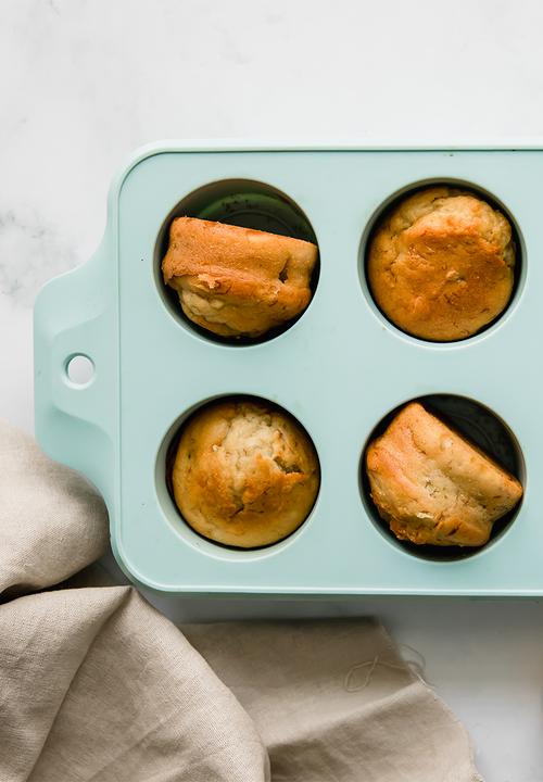 Kitchen Inspire - 6-cup silicone muffin pan - blue 