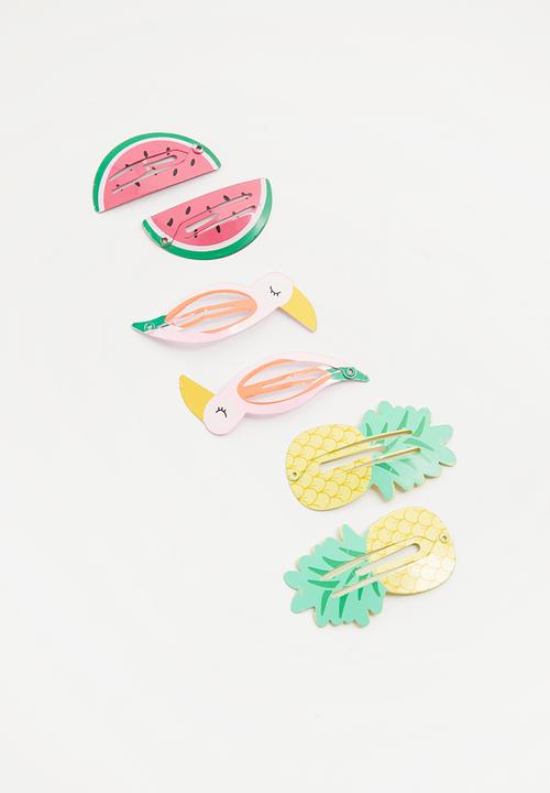 Pop Candy - Fruity 3 pack hair clips - multi