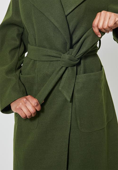 Superbalist - Belted coat - khaki