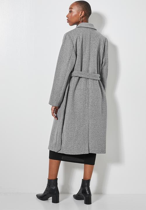 Superbalist - Belted coat - grey 