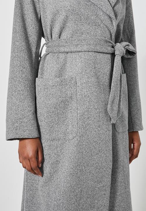 Superbalist - Belted coat - grey 