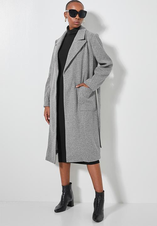 Superbalist - Belted coat - grey 