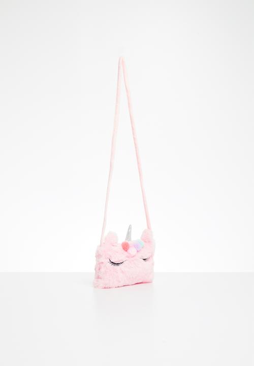 Pop Candy - Girls unicorn furry bag - pink