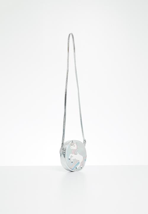Pop Candy - Girls glitter unicorn bag - silver 